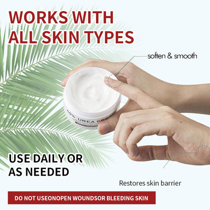 OUKEYA 40 Percent Urea Cream Hand Foot Cream for Dry Cracked Skin | Intensive moisturising urea lotion, softens rough dry cracked skin on hands, heels and feet