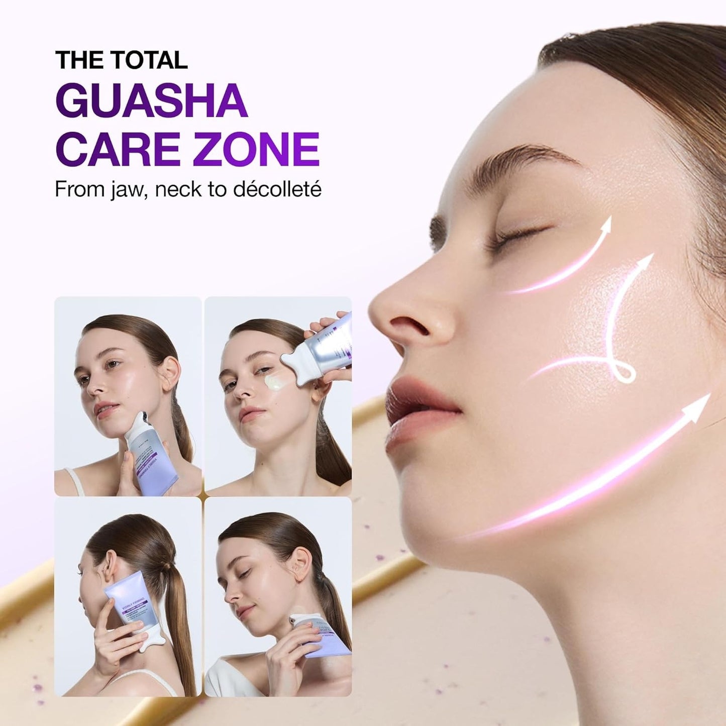 Collagen Retinol Refining Gua Sha Cream, Neck Cream For Lifting & Firming, Jawline to D�collet�, Daily Moisturizer, Fine Line Care, Neck Massager, Korean Skin Care, 2.7fl.oz