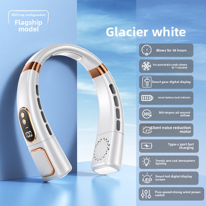 USB Rechargeable Bladeless Hanging Neck Fan