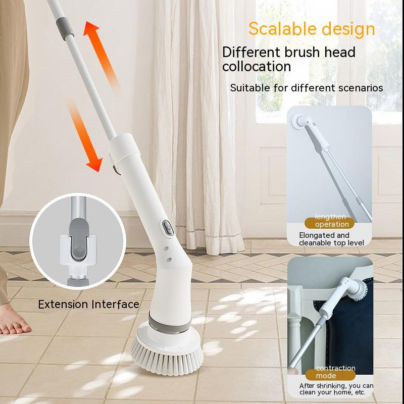 Electric Scrubber with Long Handle