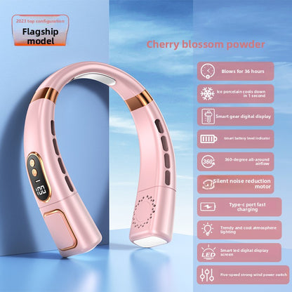 USB Rechargeable Bladeless Hanging Neck Fan