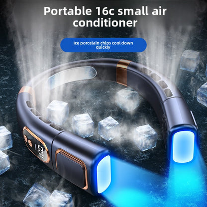 USB Rechargeable Bladeless Hanging Neck Fan