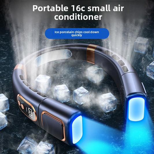 USB Rechargeable Bladeless Hanging Neck Fan