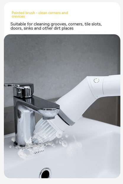 Electric Scrubber with Long Handle