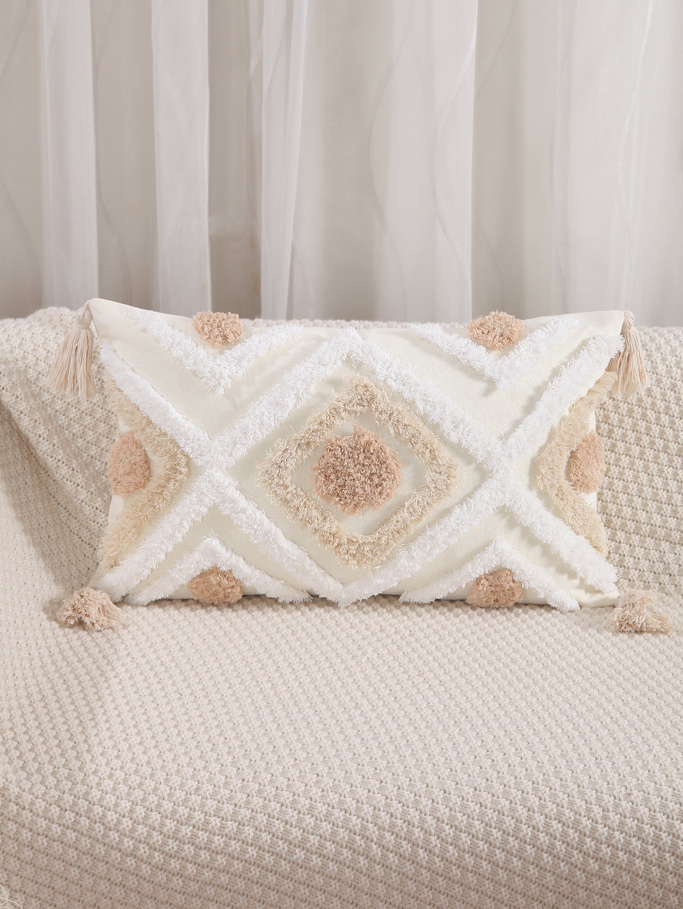 New Bohemian Geometric Tufted Pillowcase