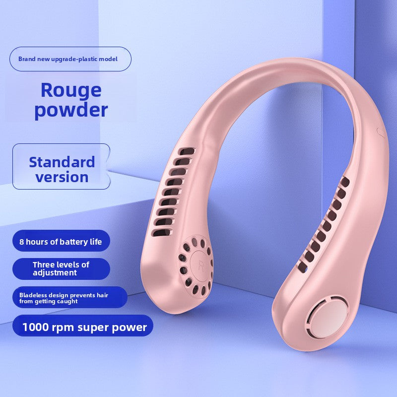 USB Rechargeable Bladeless Hanging Neck Fan
