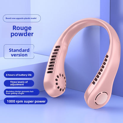 USB Rechargeable Bladeless Hanging Neck Fan