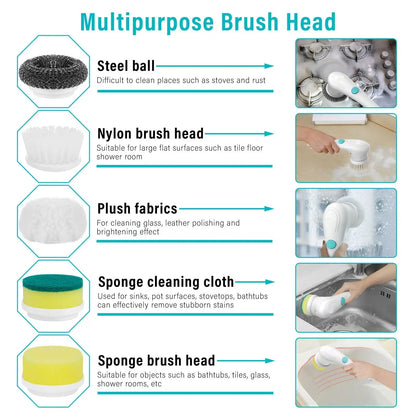 Multifunctional Electric Handheld Kitchen Household Dishwashing Brush