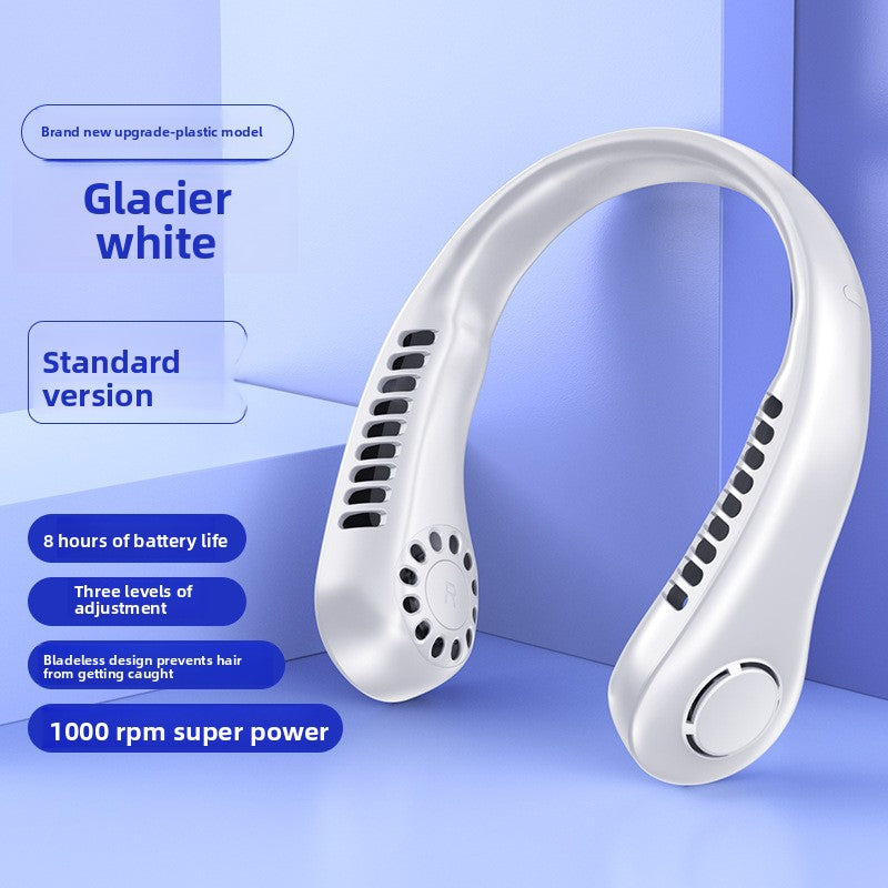 USB Rechargeable Bladeless Hanging Neck Fan