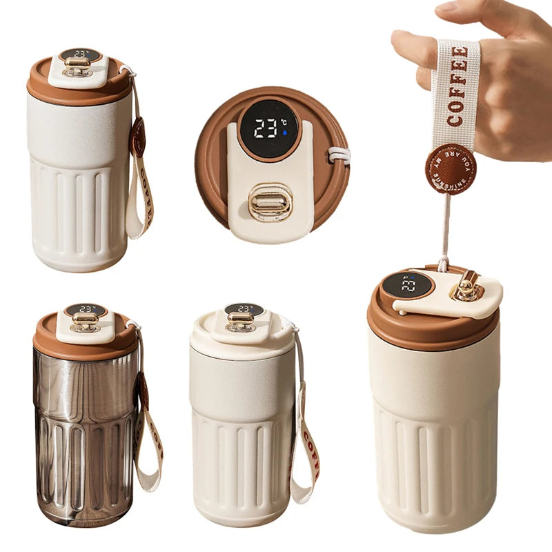 Smart Digital Thermal Bottle Portable Coffees 450ml