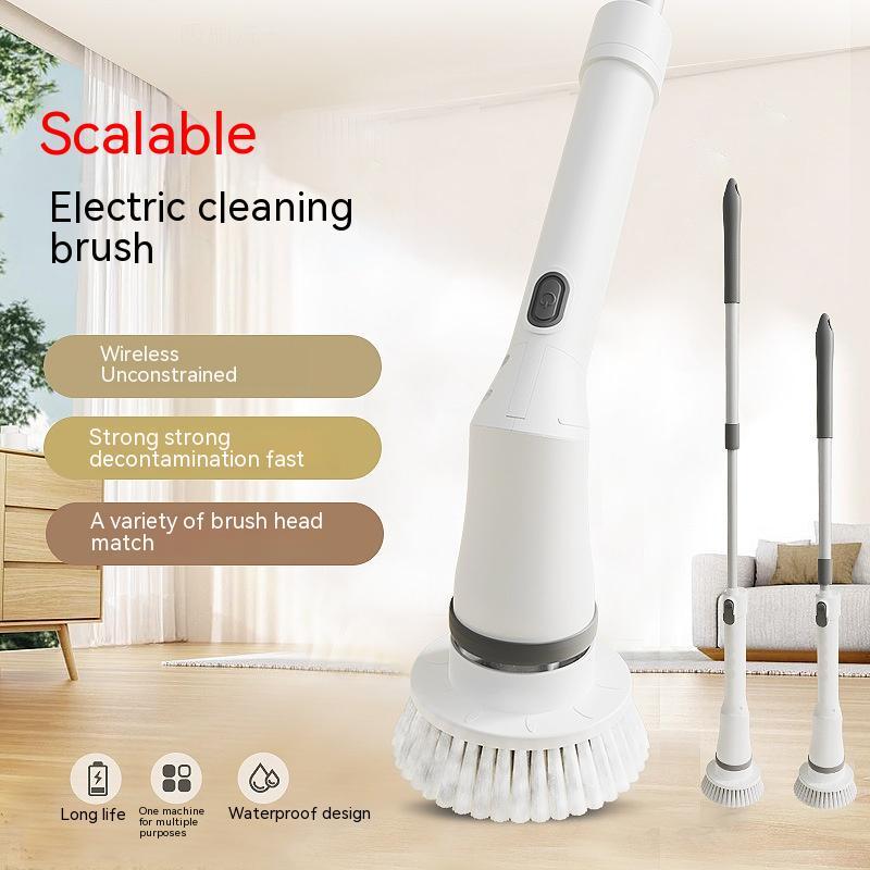 Electric Scrubber with Long Handle