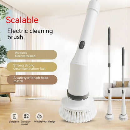Electric Scrubber with Long Handle