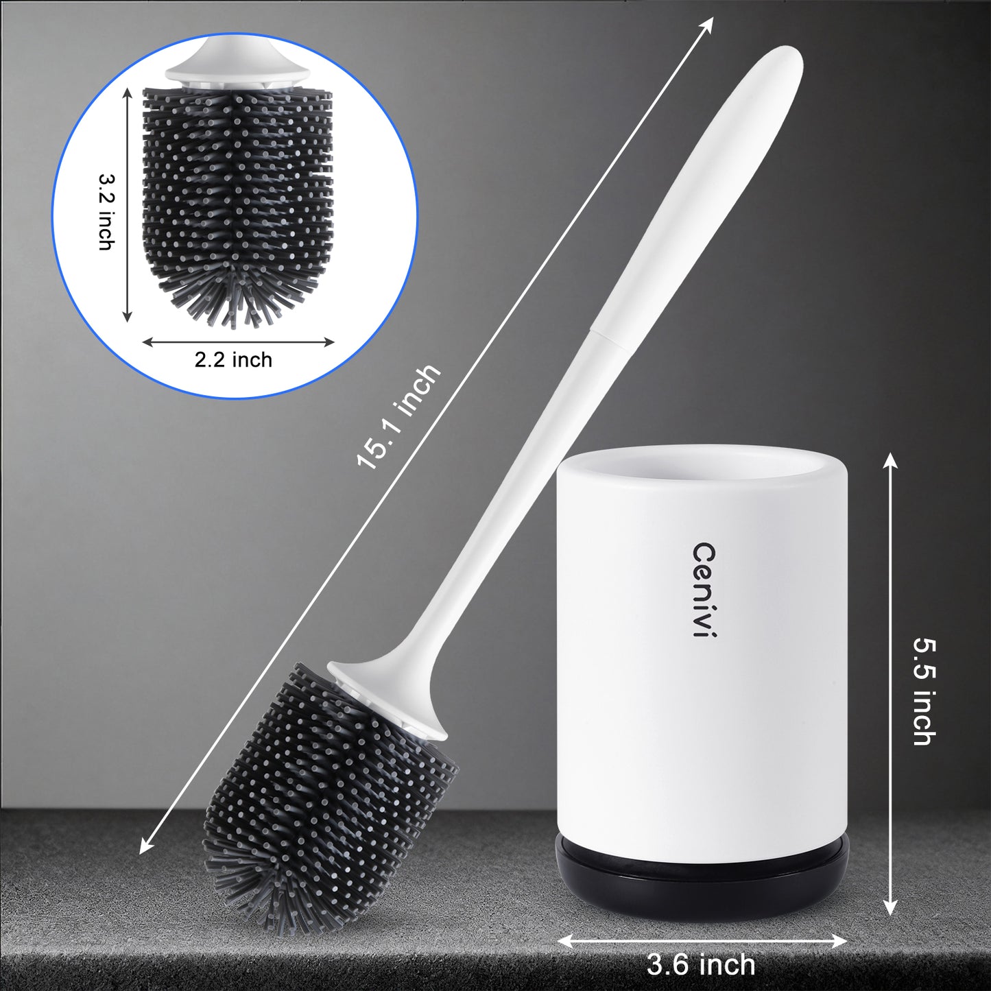 Home Fashion Simple Toilet Cleaning Brush Set