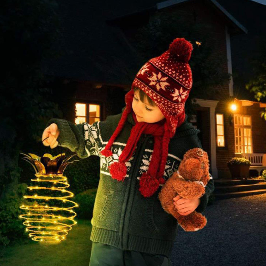 Pineapple Solar String Lights
