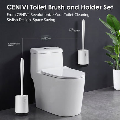 Home Fashion Simple Toilet Cleaning Brush Set