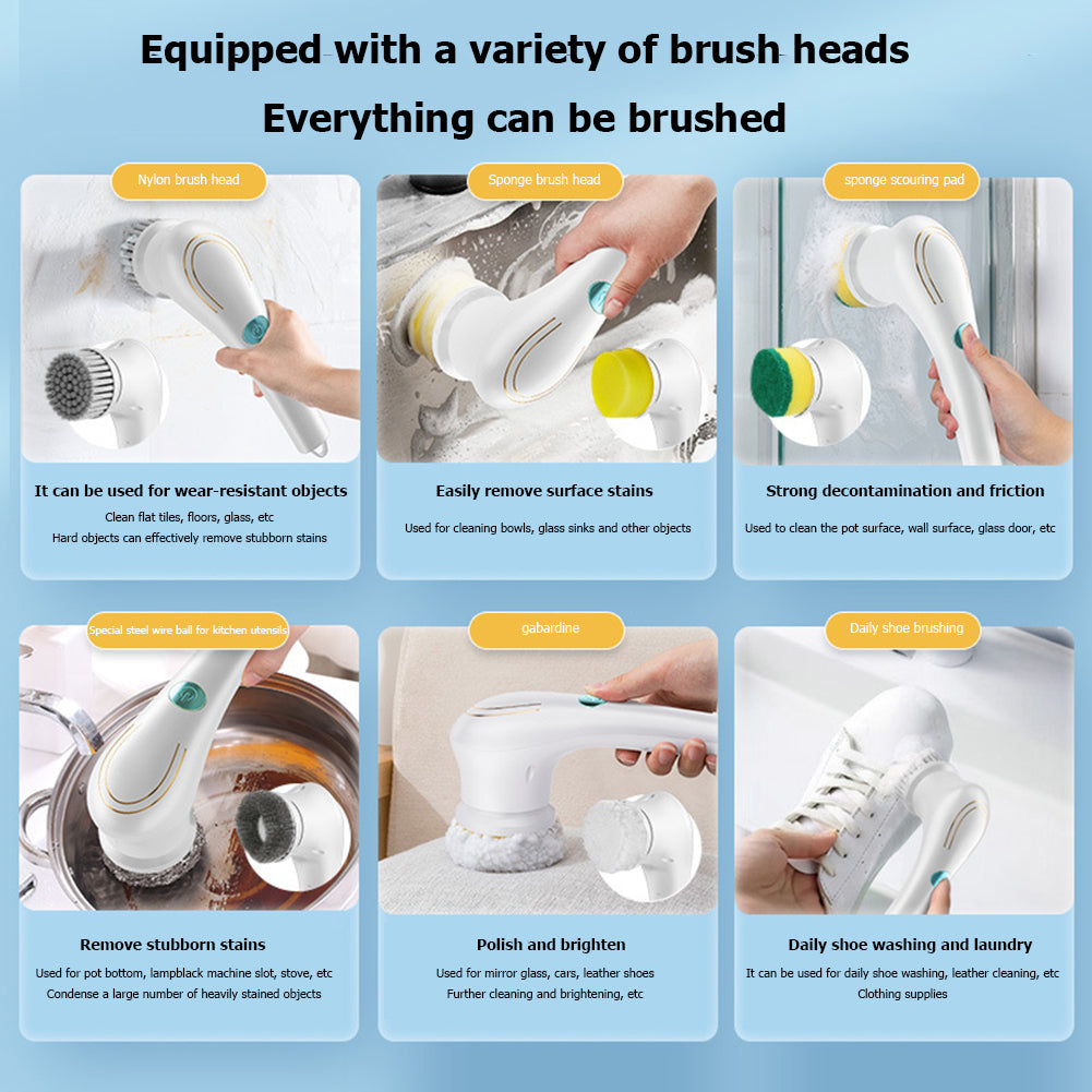 Multifunctional Electric Handheld Kitchen Household Dishwashing Brush