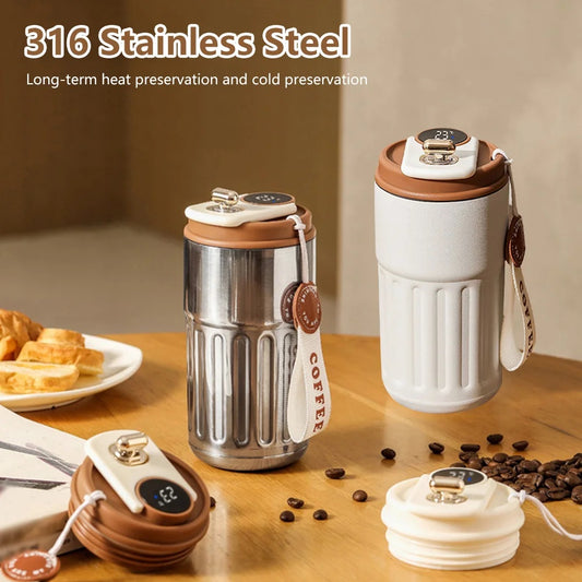 Smart Digital Thermal Bottle Portable Coffees 450ml