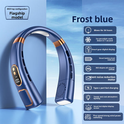 USB Rechargeable Bladeless Hanging Neck Fan