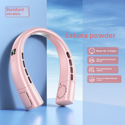 USB Rechargeable Bladeless Hanging Neck Fan