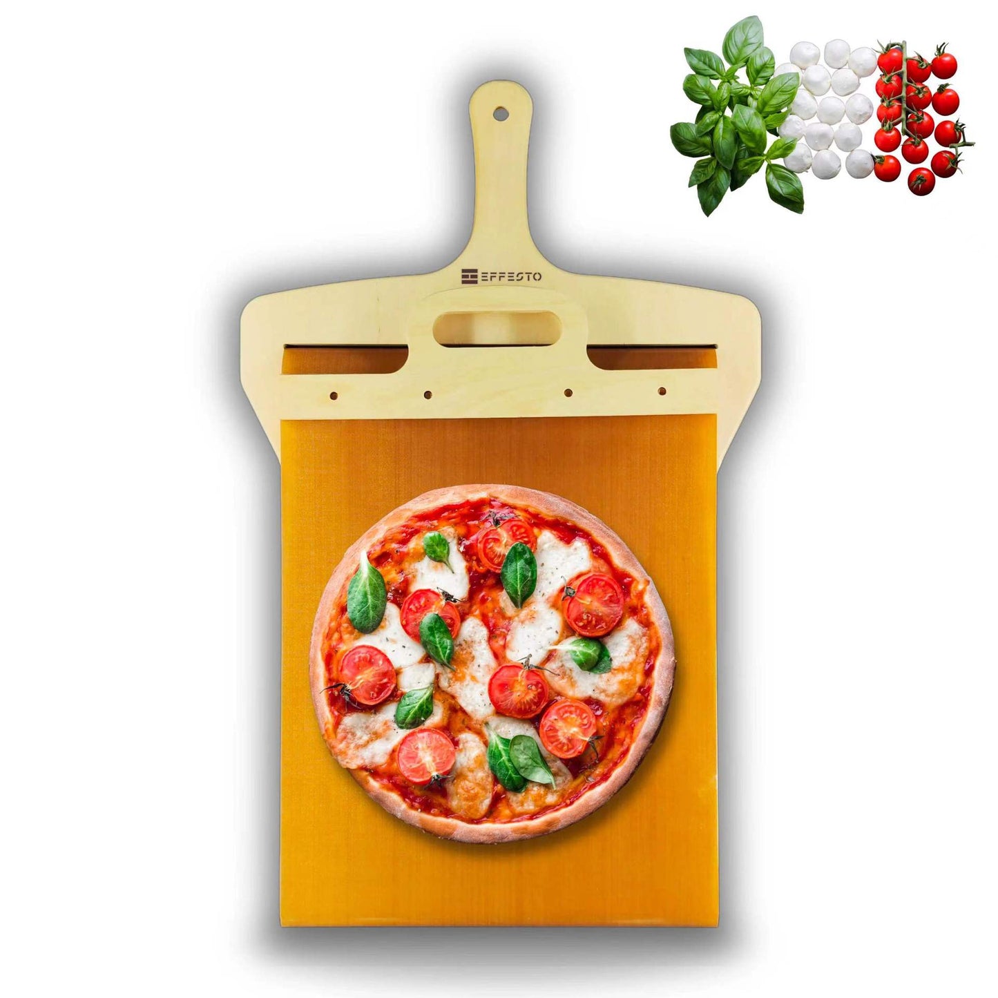 Sliding Pizza Peel - Wood Pizza Slider Smart ，Pizza Peel Slider That Transfer Pizza Perfectly，Non Stick Pizza Slider - 21.65" x 11.9"