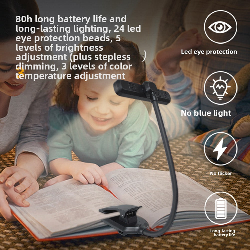 Reading Lamp Book Clamp USB Rechargeable Book