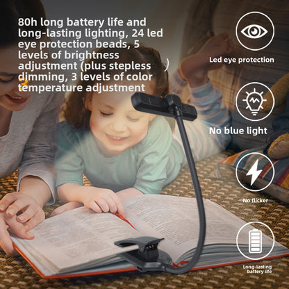 Reading Lamp Book Clamp USB Rechargeable Book