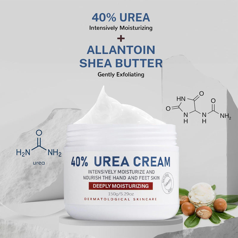 OUKEYA 40 Percent Urea Cream Hand Foot Cream for Dry Cracked Skin | Intensive moisturising urea lotion, softens rough dry cracked skin on hands, heels and feet