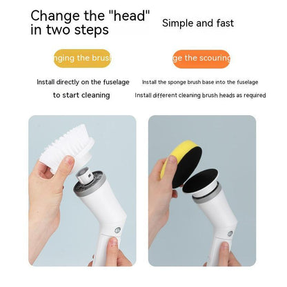 Electric Scrubber with Long Handle