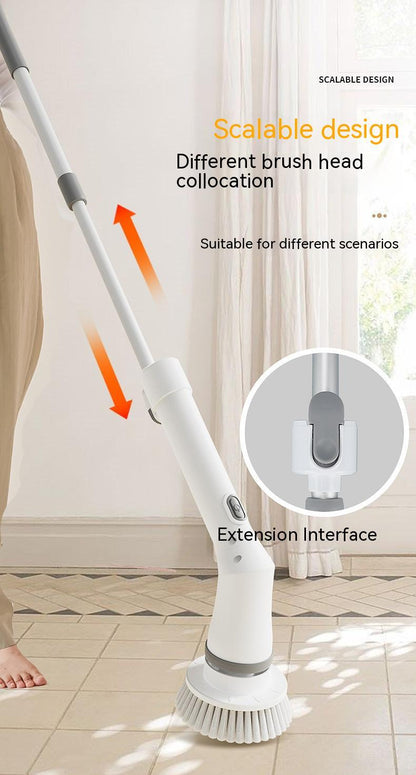 Electric Scrubber with Long Handle