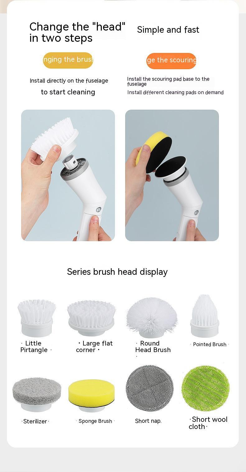 Electric Scrubber with Long Handle