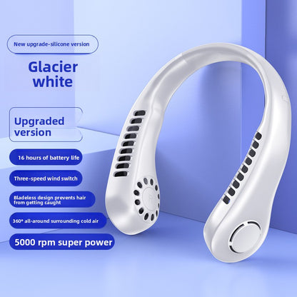 USB Rechargeable Bladeless Hanging Neck Fan