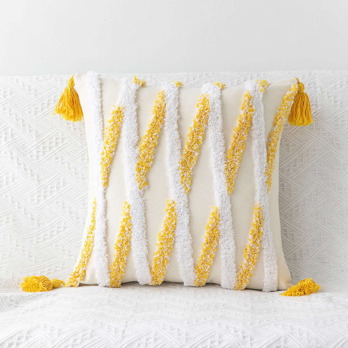 New Bohemian Geometric Tufted Pillowcase
