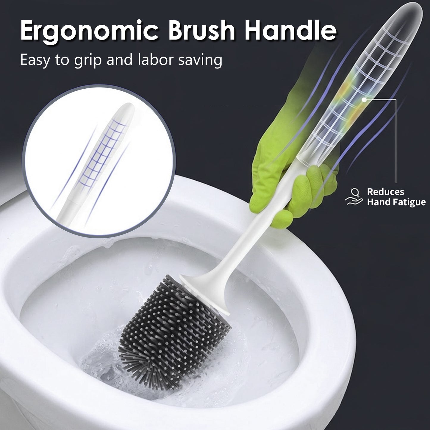 Home Fashion Simple Toilet Cleaning Brush Set